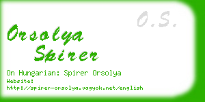 orsolya spirer business card